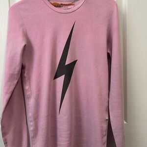 Aviator Nation Pink Long Sleeve with Black Design